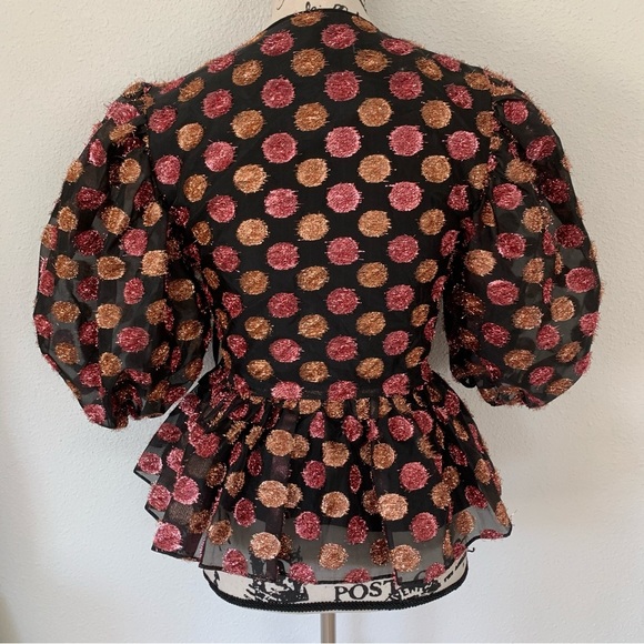 Dream Sister Jane metallic polka dot wrap top - Picture 12 of 15